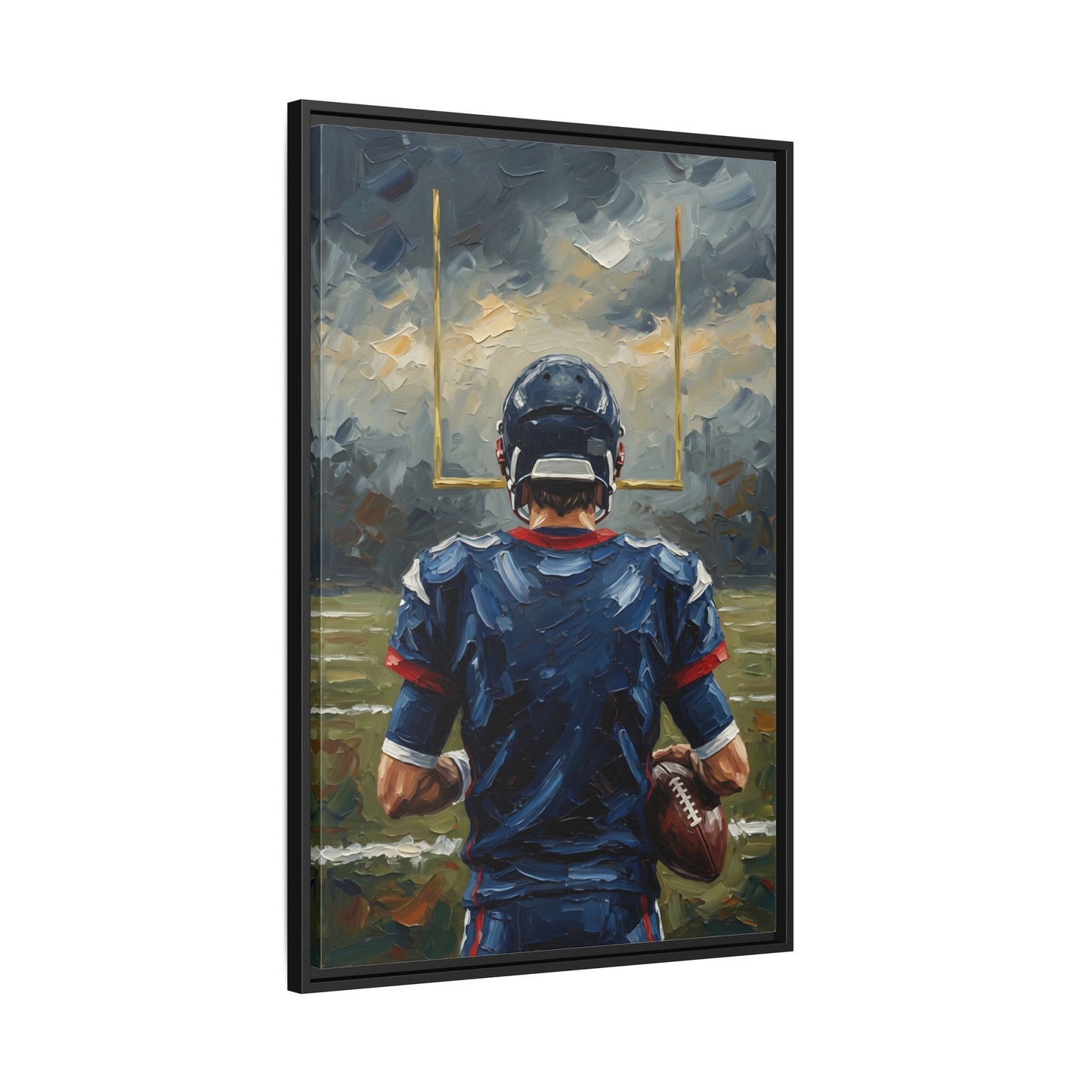 Framed Football Canvas Art — Sports Print