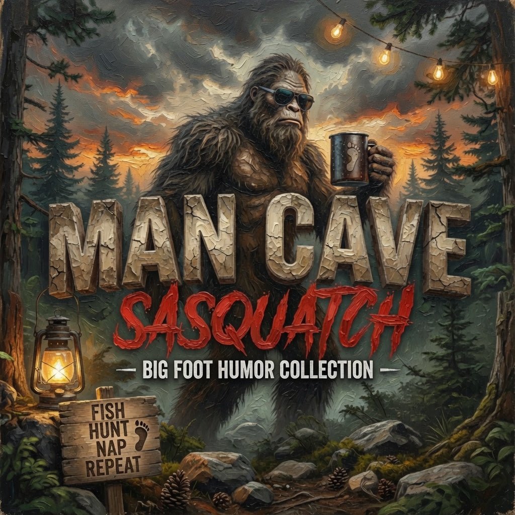 Man Cave Sasquatch - Big Foot Humor Collection