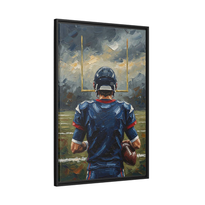 Framed Football Canvas Art — Sports Print