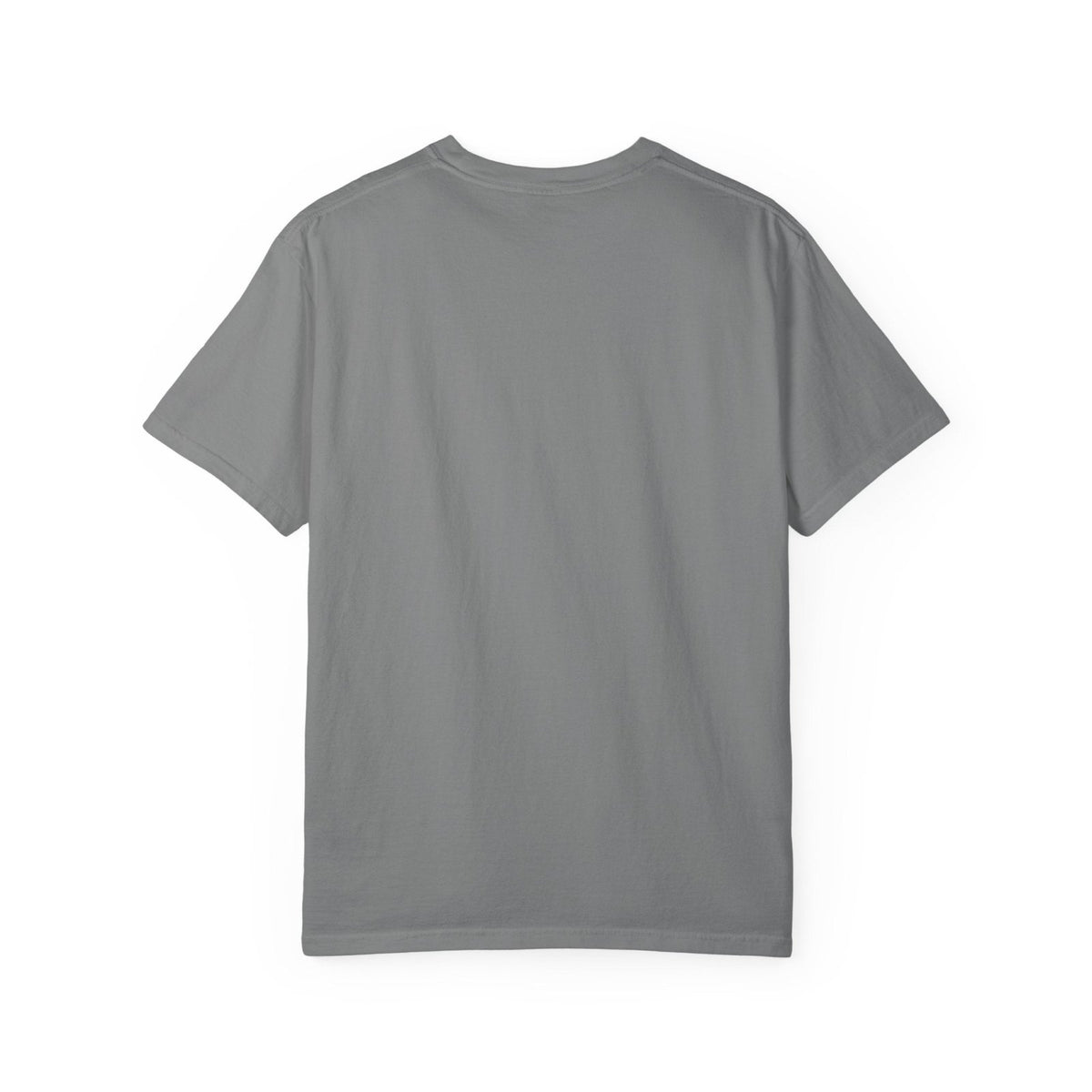 Men's grey crew-neck T-shirt, plain back