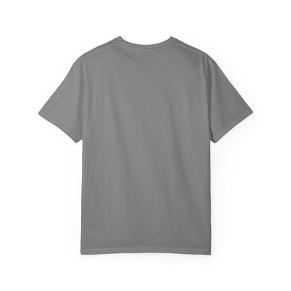 Men's grey crew-neck T-shirt, plain back