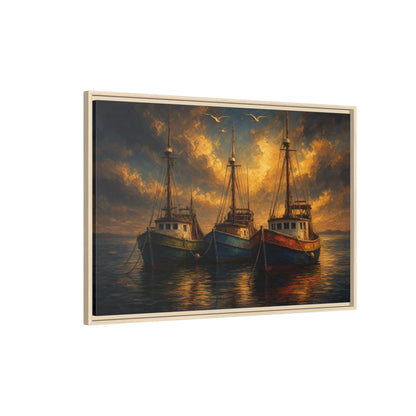 Harbor Light | Fishing Boats Canvas