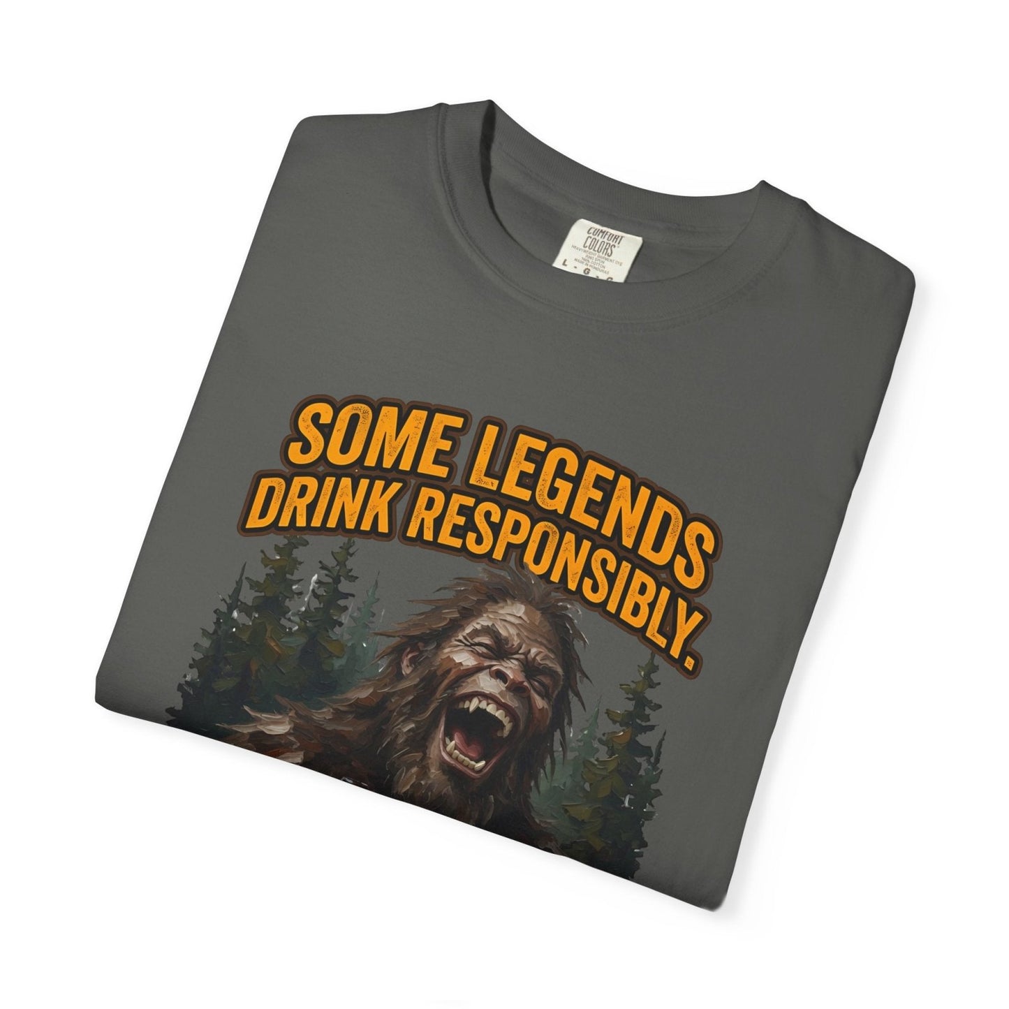 Some Legends Drink Responsibly. This Legend Doesn’t. – Sasquatch Beer T-Shirt (Logo#2)