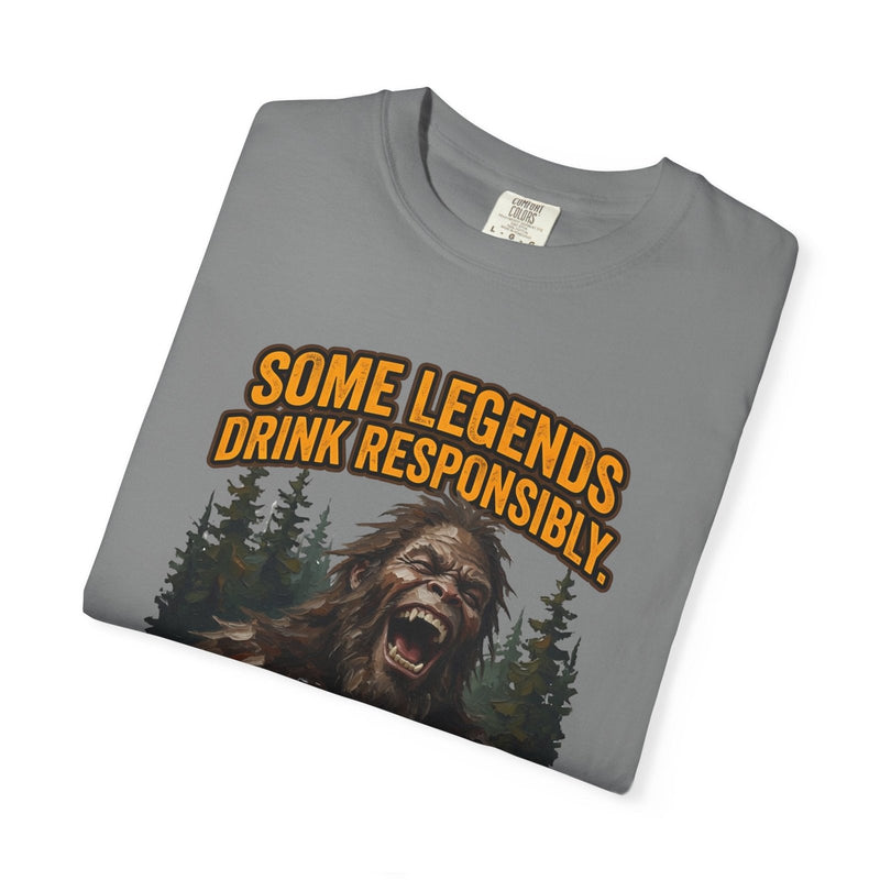Some Legends Drink Responsibly. This Legend Doesn’t. – Sasquatch Beer T-Shirt (Logo#2)