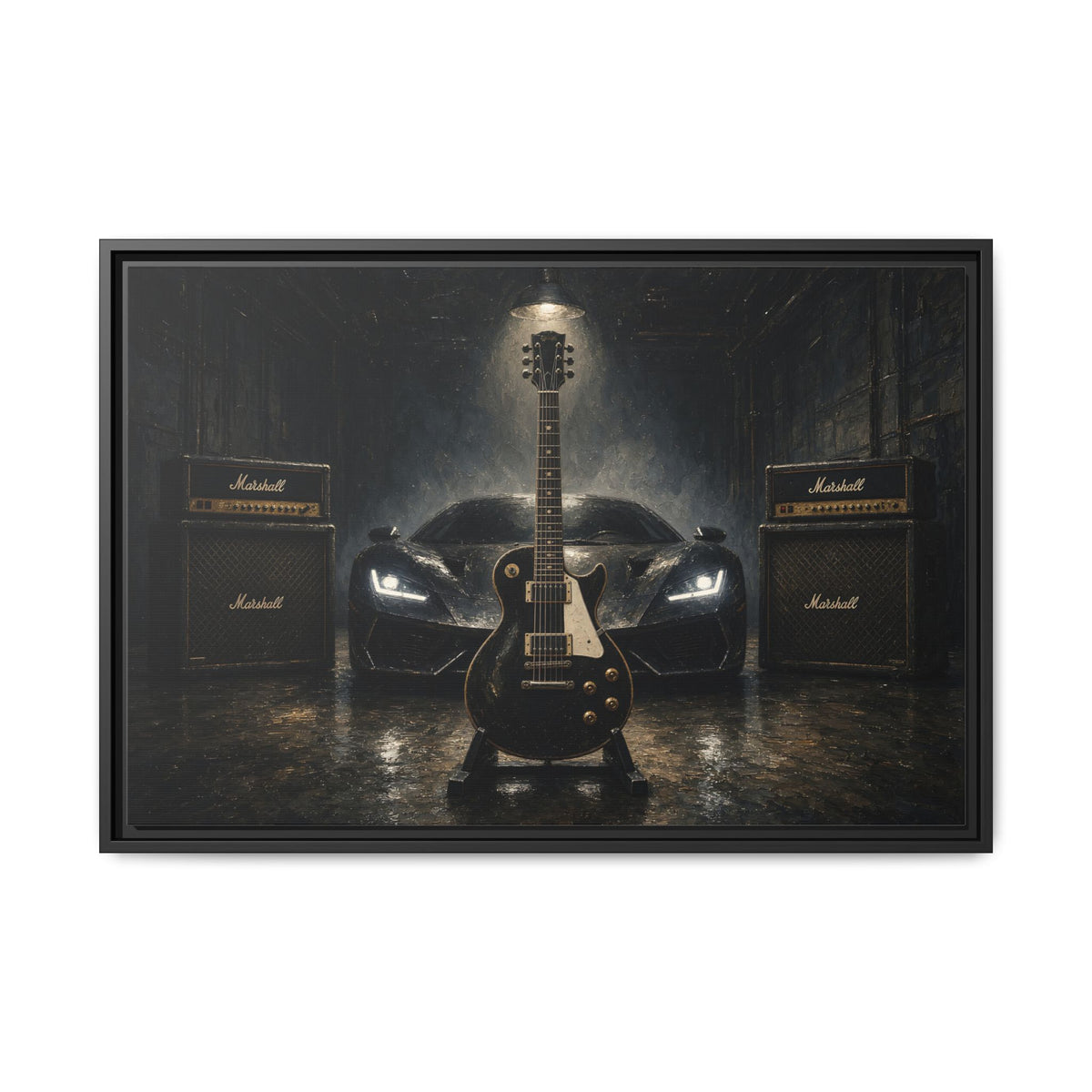 Rock N Roll - Supercar, Guitar & Amp Garage Canvas