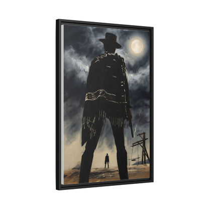 Gunslinger Standoff Matte Canvas Print | Framed Western Wall Art