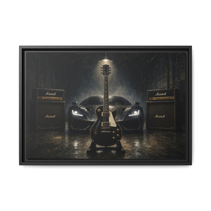 Rock N Roll - Supercar, Guitar & Amp Garage Canvas