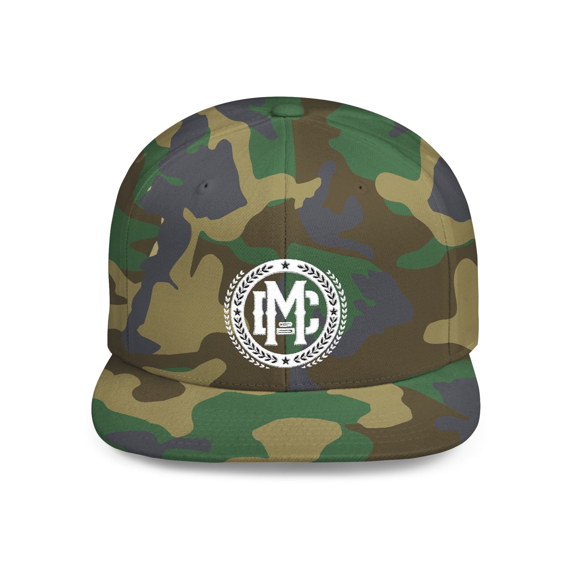 man cave white logo camo hat 