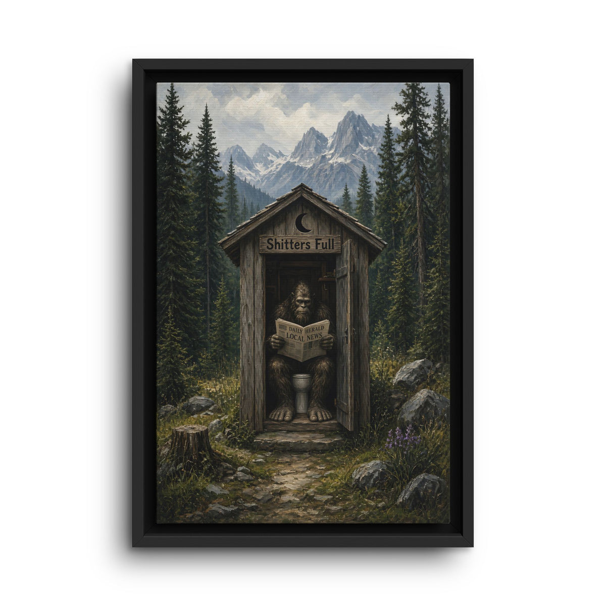 Occupied | Bigfoot Outhouse Canvas
