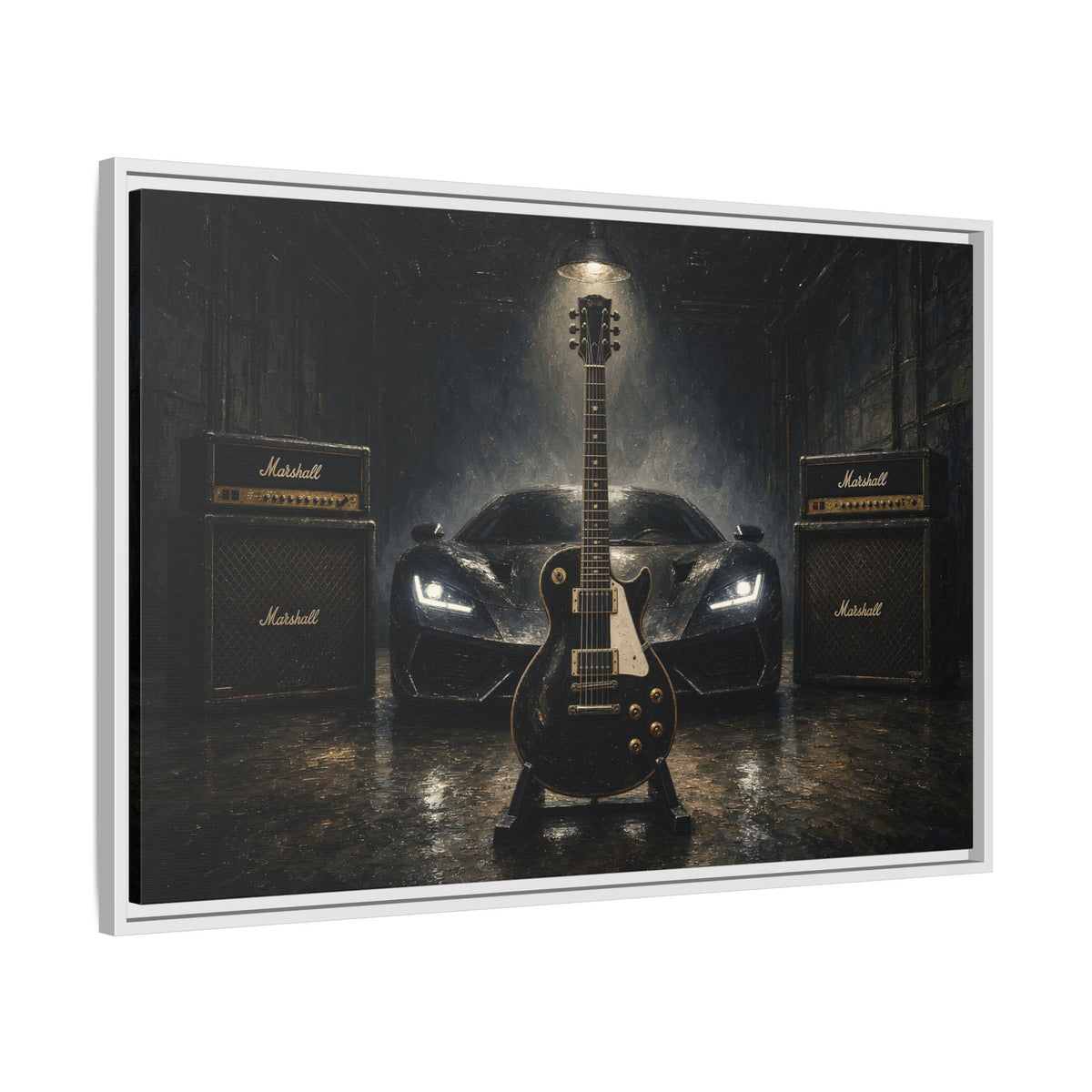 Rock N Roll - Supercar, Guitar & Amp Garage Canvas