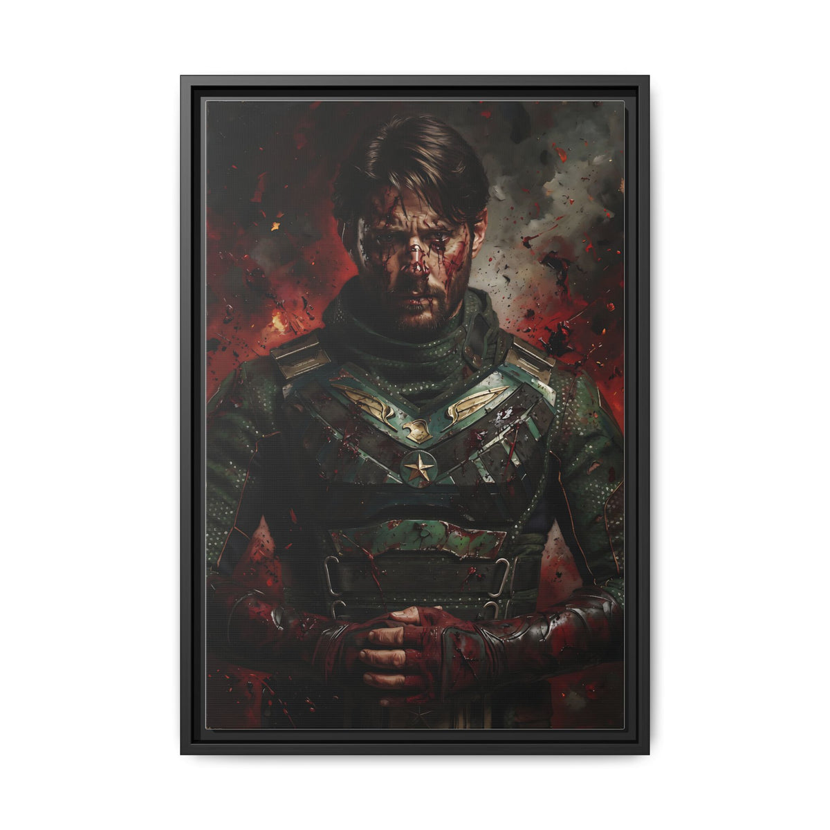 The Boys, Soldier Boy Inspired Portrait - Matte Canvas Framed  Art