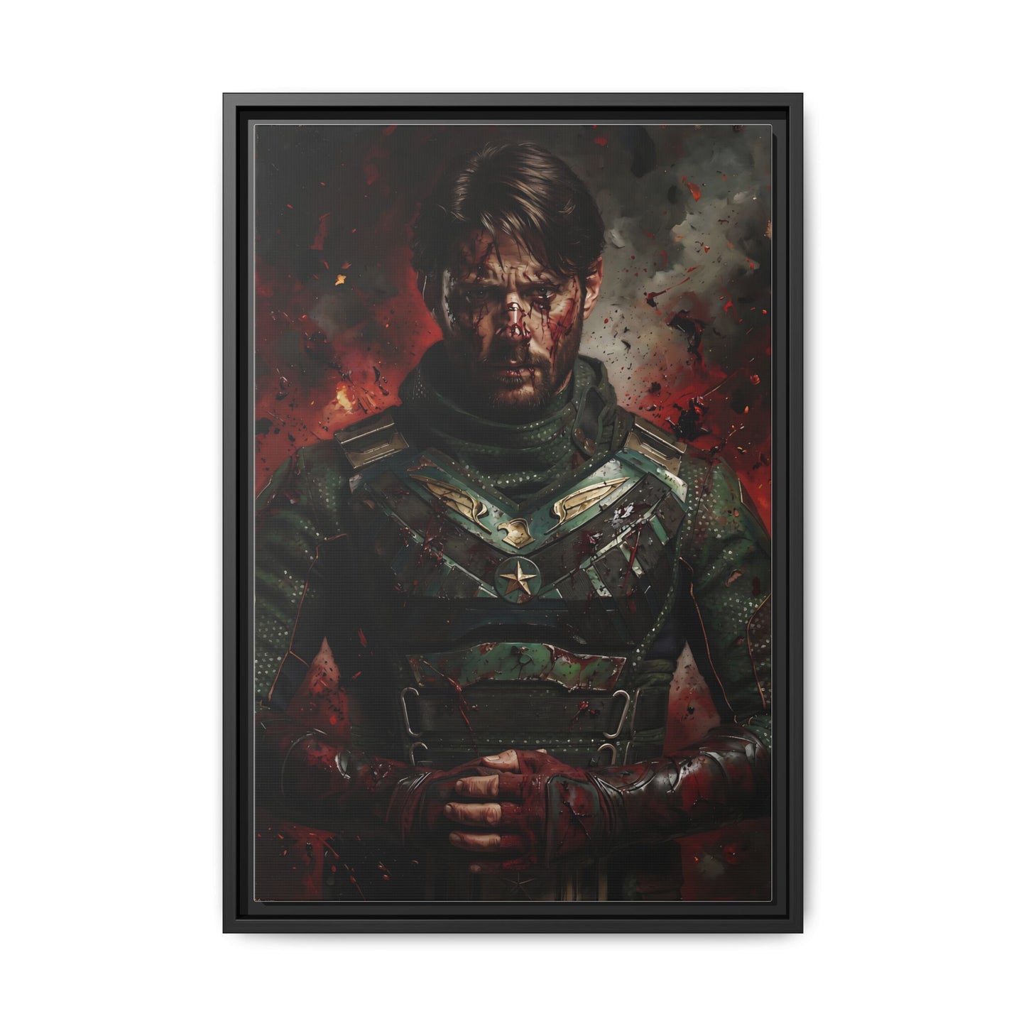 The Boys, Soldier Boy Inspired Portrait - Matte Canvas Framed  Art