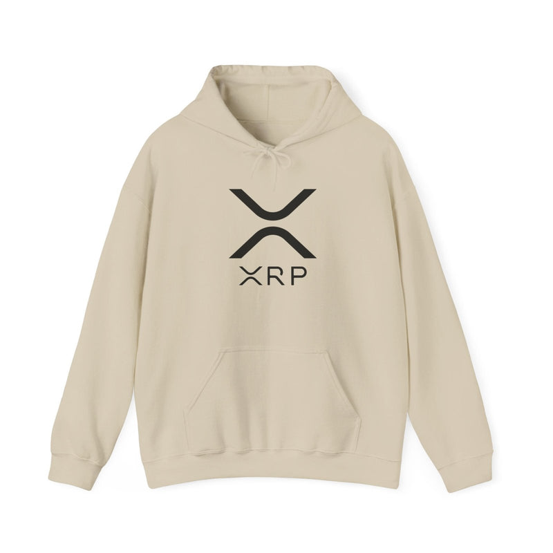 Sand logo pullover hoodie with front XRP graphic