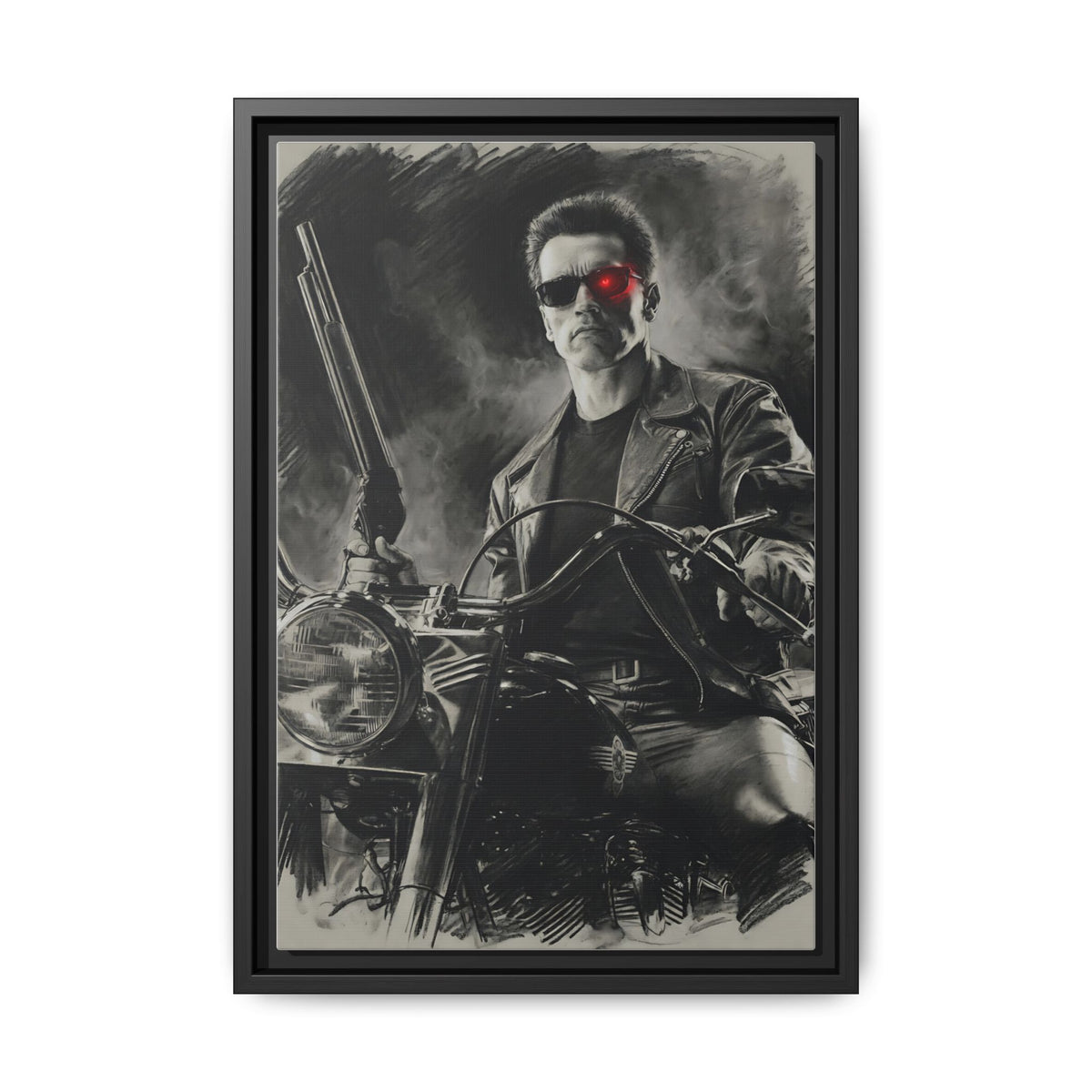 Terminator Inspired - Matte Canvas Framed | Matte Wall Art