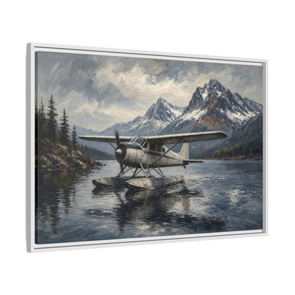 Mountain Lake Seaplane Canvas