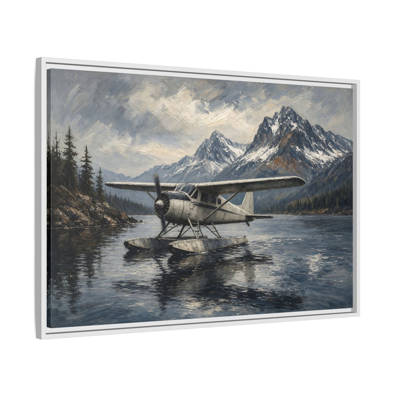 Mountain Lake Seaplane Canvas