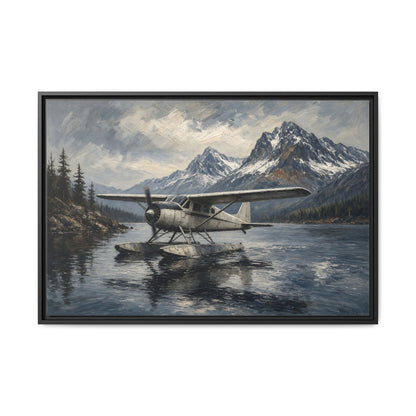 Mountain Lake Seaplane Canvas