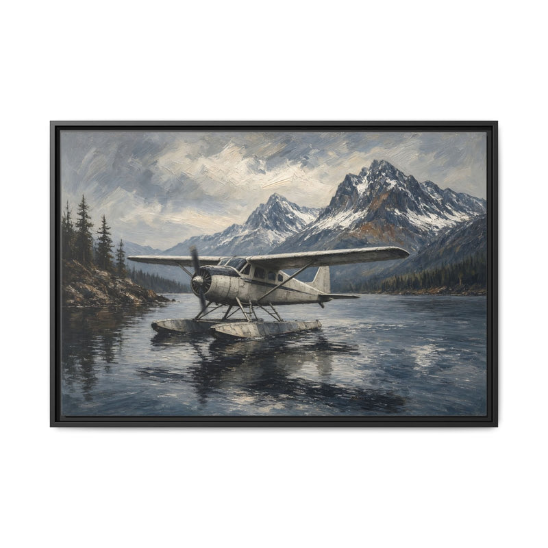 Mountain Lake Seaplane Canvas