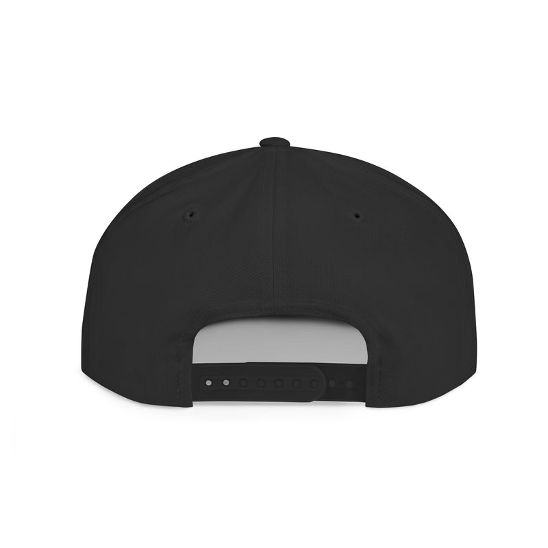 Man Cave White Logo - Flat Bill Snapback Hat