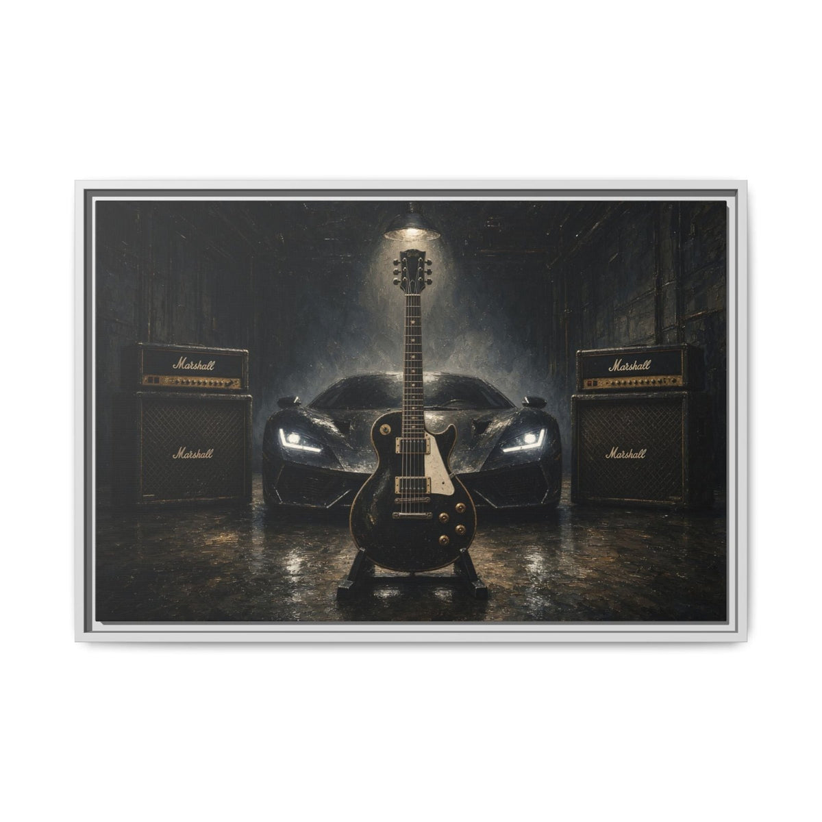 Rock N Roll - Supercar, Guitar & Amp Garage Canvas
