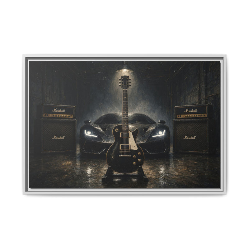 Rock N Roll - Supercar, Guitar & Amp Garage Canvas