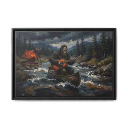 Framed Canvas Print — Sasquatch Stolen River Jam - Wall Art