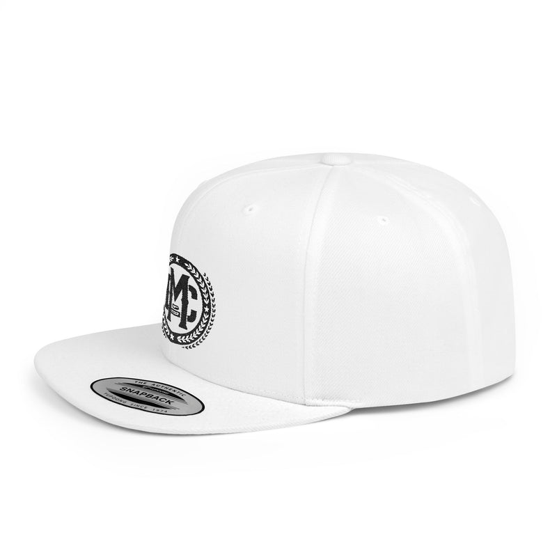 Man Cave Black Logo - Flat Bill Snapback Hat