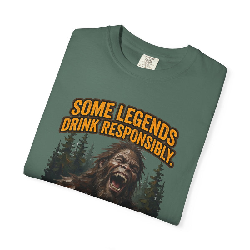 Some Legends Drink Responsibly. This Legend Doesn’t. – Sasquatch Beer T-Shirt (Logo#2)