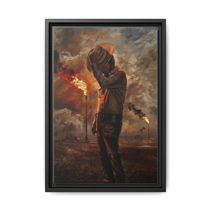 Landman Inspired Artwork Matte Canvas Framed | Western / Roughneck Wall Art