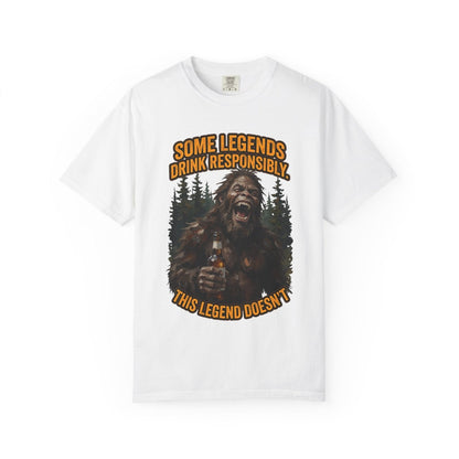 Some Legends Drink Responsibly. This Legend Doesn’t. – Sasquatch Beer T-Shirt (Logo#2)