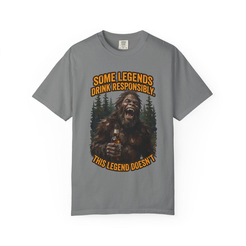 Some Legends Drink Responsibly. This Legend Doesn’t. – Sasquatch Beer T-Shirt (Logo#2)