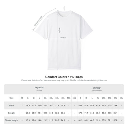 White T-shirt size guide diagram with measurement lines