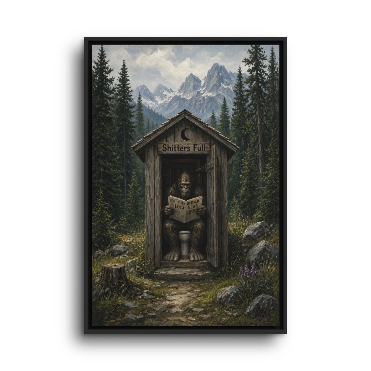 Occupied | Bigfoot Outhouse Canvas