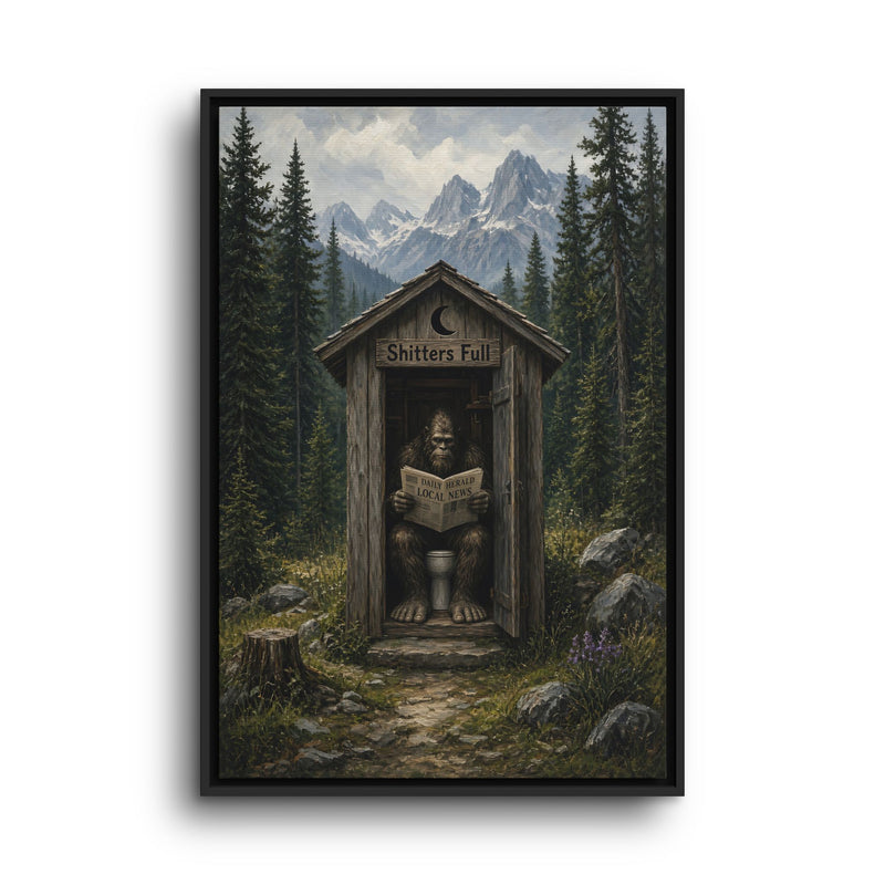 Occupied | Bigfoot Outhouse Canvas