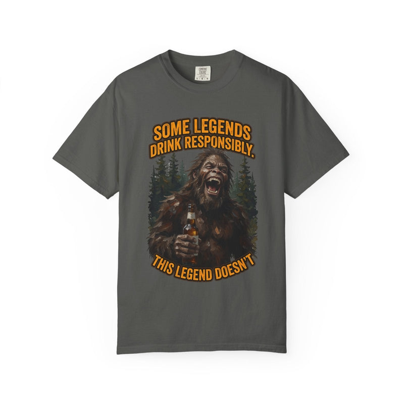 Some Legends Drink Responsibly. This Legend Doesn’t. – Sasquatch Beer T-Shirt (Logo#2)