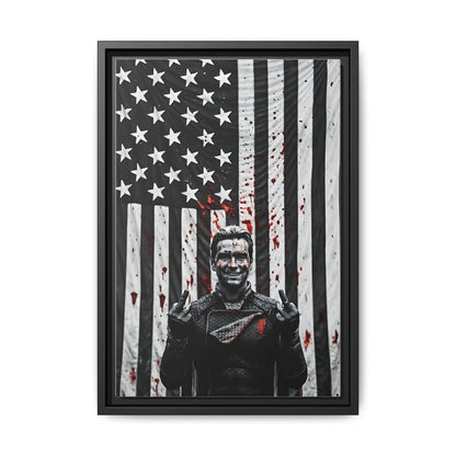 Homelander, The Boys, American Flag Matte Canvas Framed
