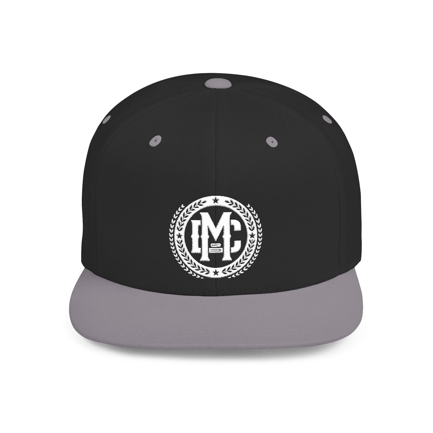 man cave white logo black and grey hat 