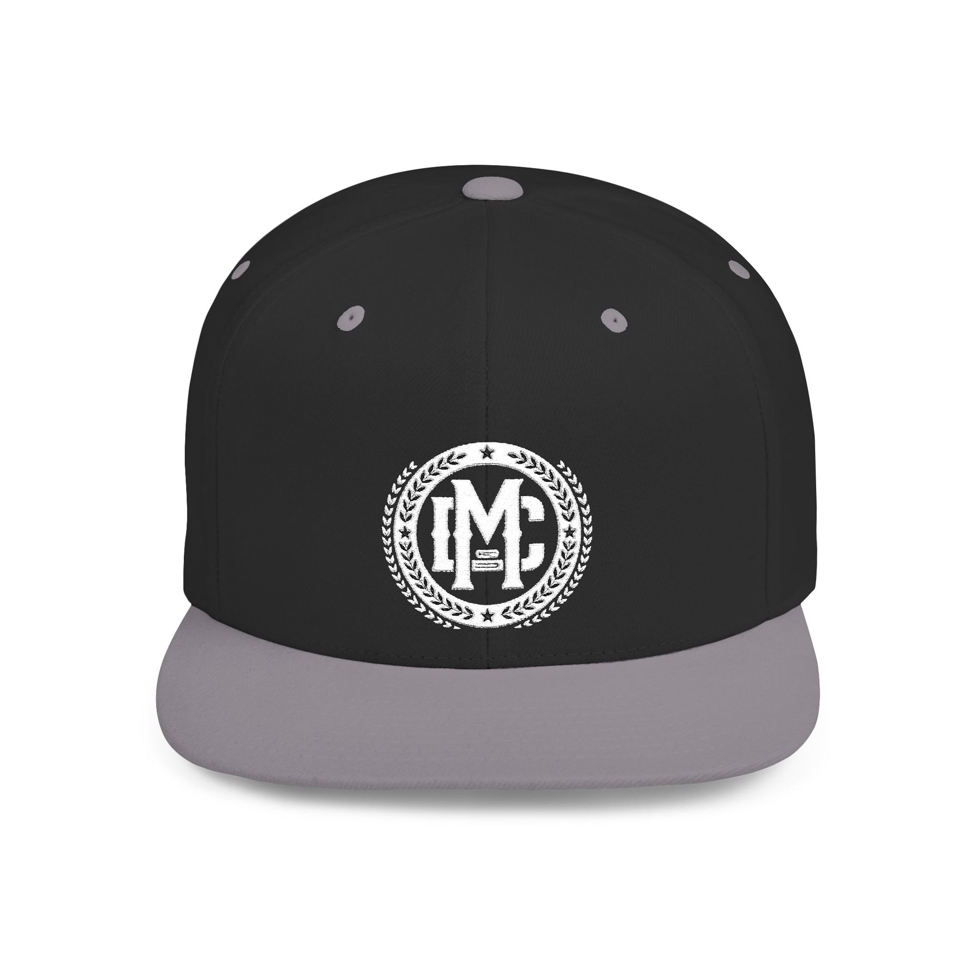 man cave white logo black and grey hat 