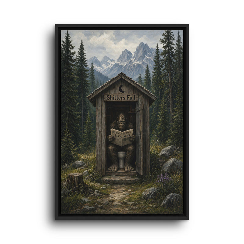 Occupied | Bigfoot Outhouse Canvas