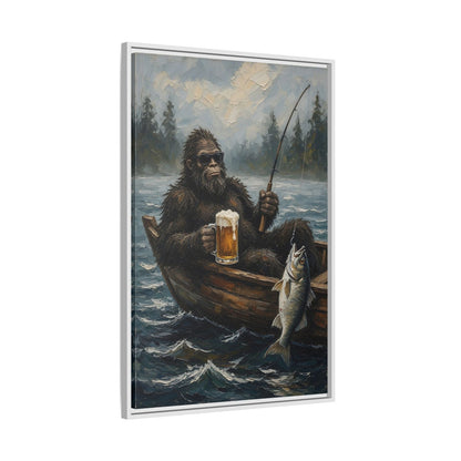 Catch of the Day - Sasquatch Fishing with Beer Canvas