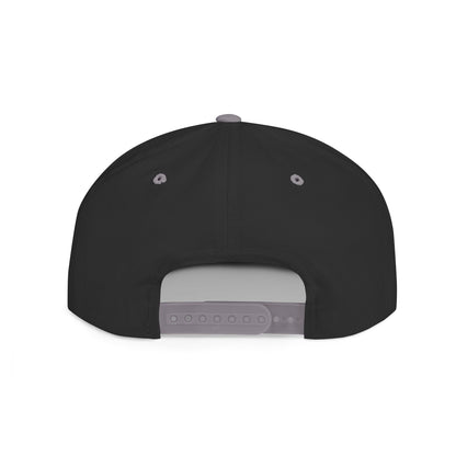 Man Cave White Logo - Flat Bill Snapback Hat