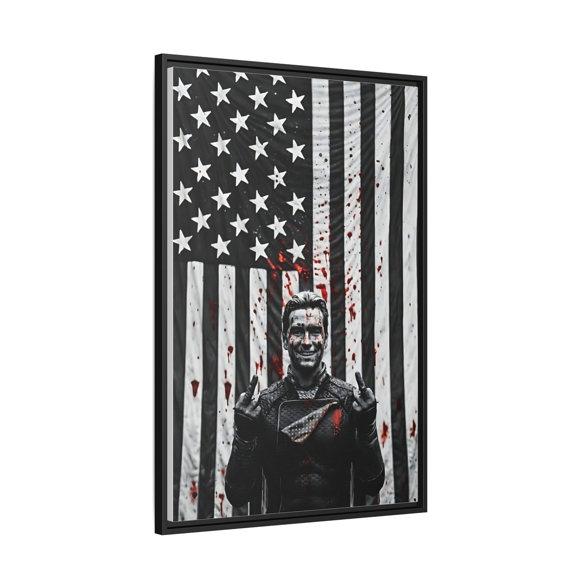 Homelander, The Boys, American Flag Matte Canvas Framed