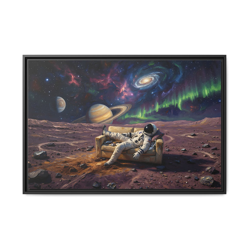 Framed Matte Canvas Print — Cosmic Chill
