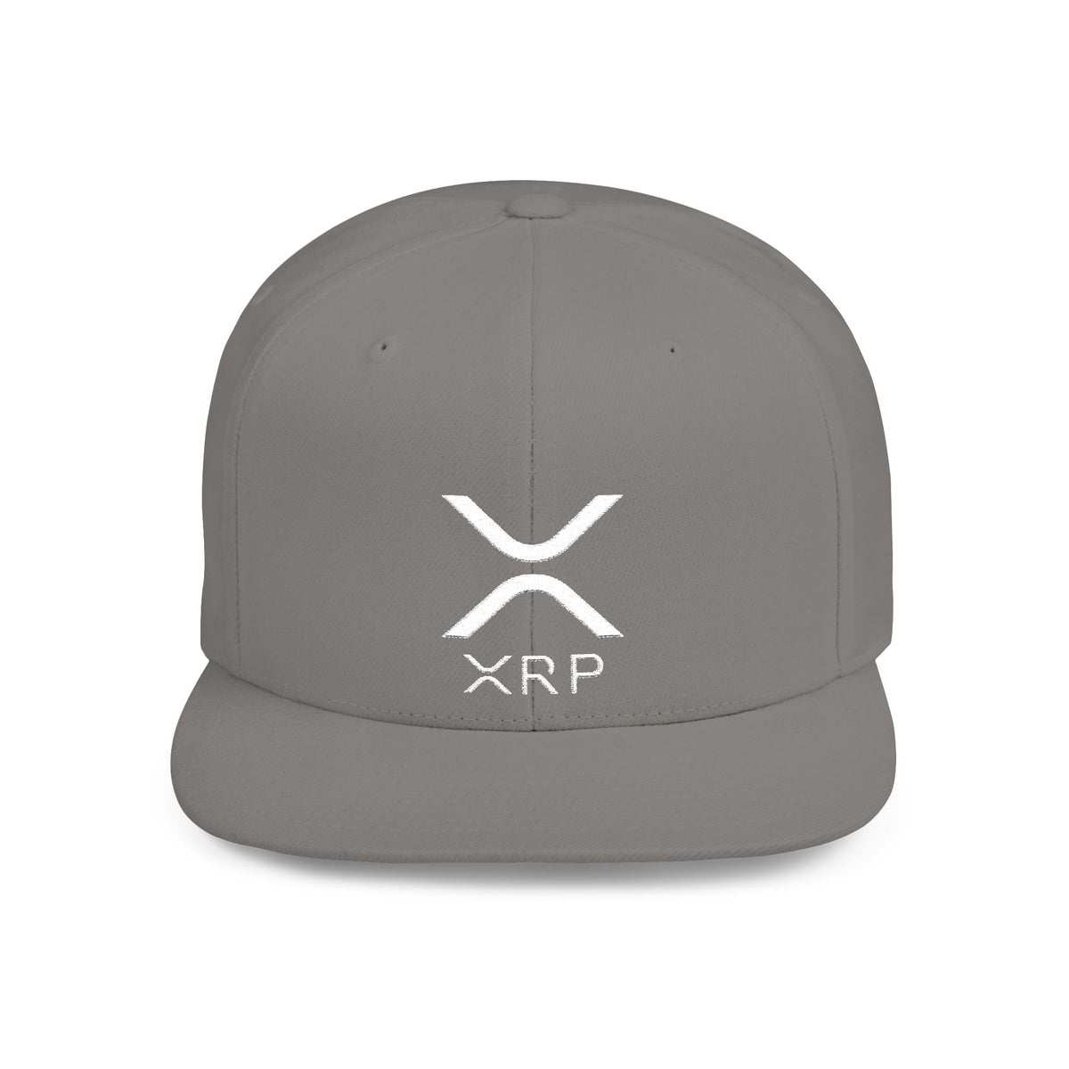 XRP White Logo Flat Bill Snapback | Crypto Hat