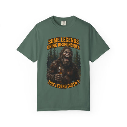Some Legends Drink Responsibly. This Legend Doesn’t. – Sasquatch Beer T-Shirt (Logo#2)
