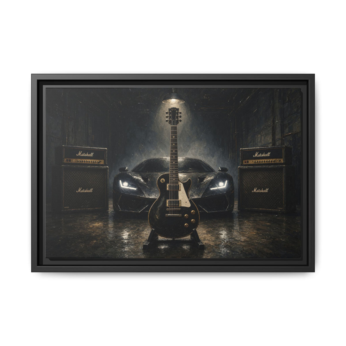 Rock N Roll - Supercar, Guitar & Amp Garage Canvas