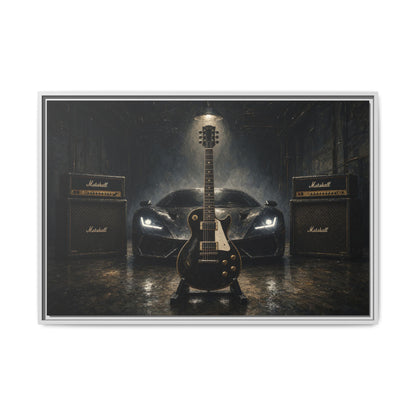 Rock N Roll - Supercar, Guitar & Amp Garage Canvas