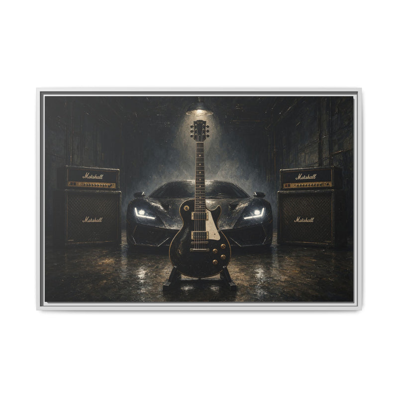 Rock N Roll - Supercar, Guitar & Amp Garage Canvas