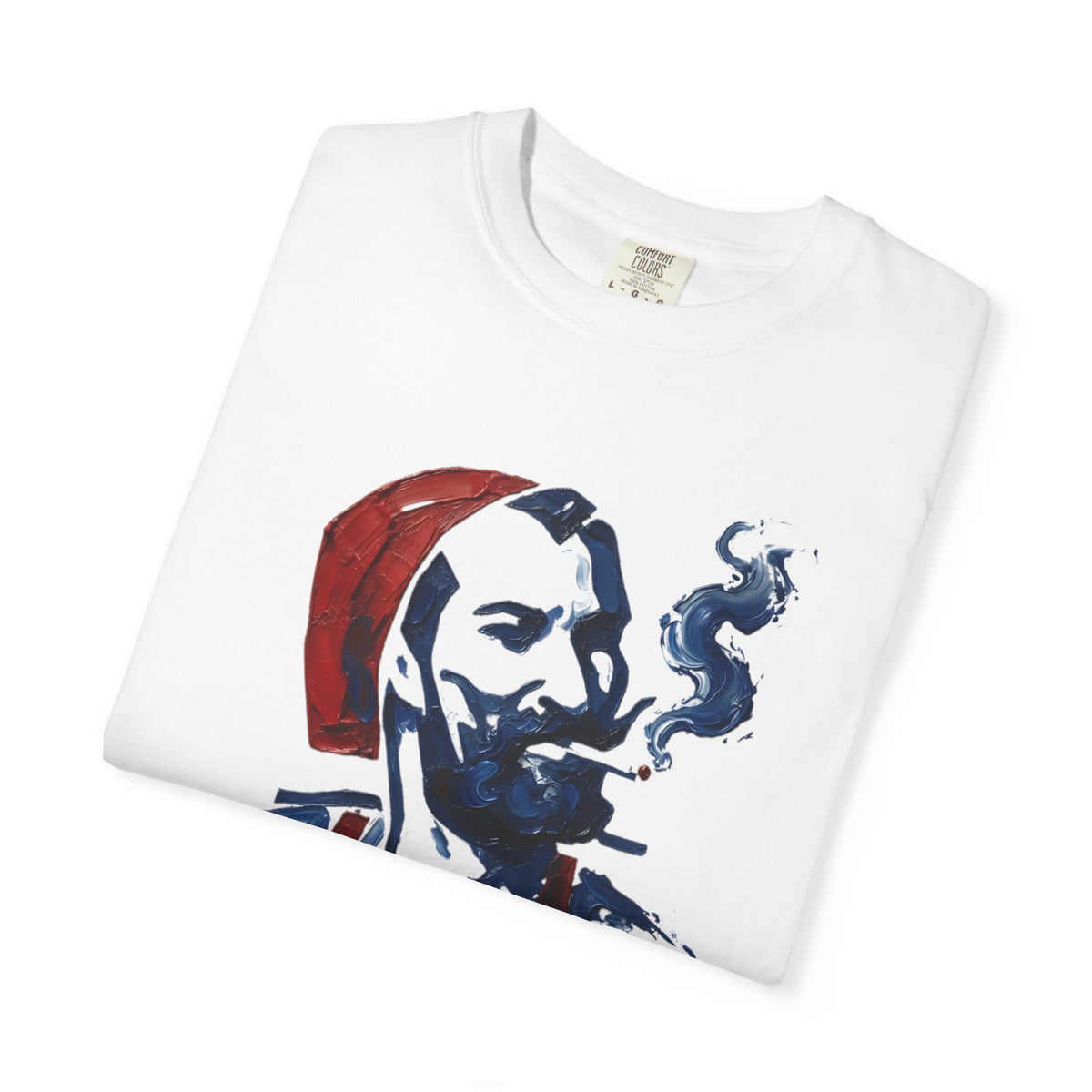 Vintage Smoker Portrait T-Shirt — Retro Nautical Fisherman Design