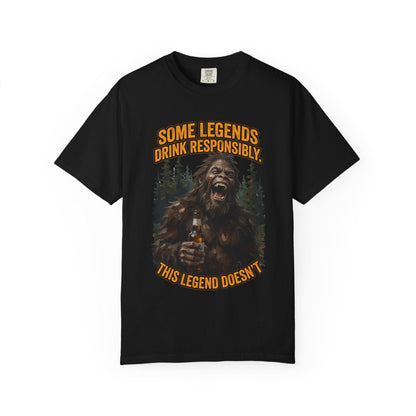 Some Legends Drink Responsibly. This Legend Doesn’t. – Sasquatch Beer T-Shirt (Logo#2)